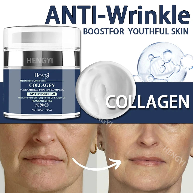 Collagen Face Cream Anti Aging Skincare for Wrinkles Firming Lifting Protect Repair Aging Skin With Collagen Ceramide Skin Care