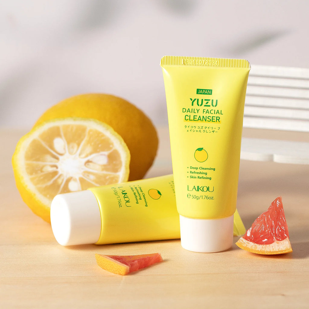 LAIKOU Grapefruit/YUZU Face Cleanser 50g Gentle Deep Cleansing Face Wash Rich Foam Facial Foam Oil Control Moisturizing Cleanser