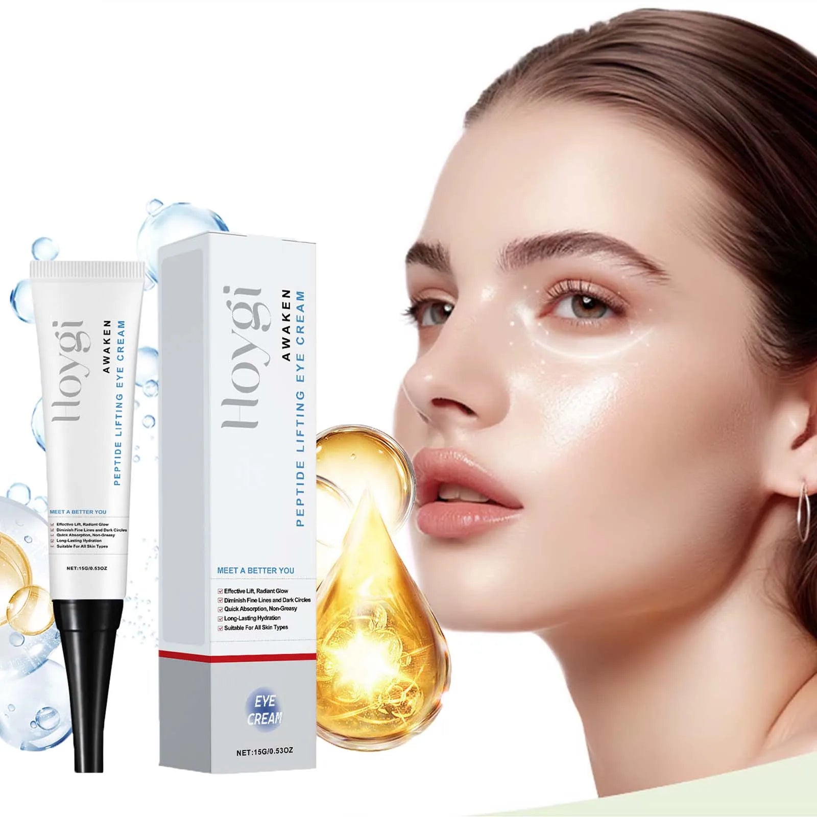 Polypeptide Eye Cream Anti Dark Circles Eye Bags Puffiness Firming Skin Around Eyes Smoothing Wrinkle Moisturizing Eye Care Crea