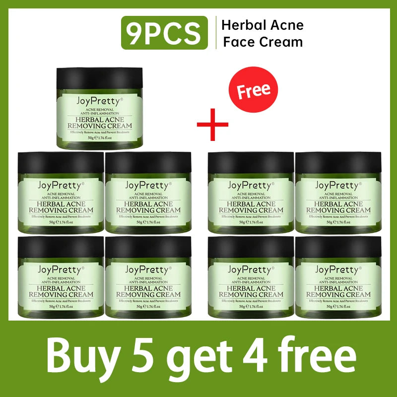 JoyPretty Herbal Acne Removal Face Cream Pimple Scar Treatment Moisturize Shrink Pore Acne Facial Cream Korean Skin Care Product